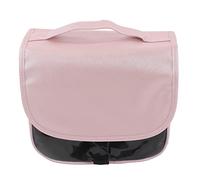Adfaga Large Capacity Travel Organizer Makeup Bag Cosmetic Bag Durable PU Leather Toiletry Bag Portable Handle Detachable Strap for Women Travel Gym Vacation Size 28x26cm