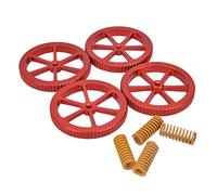 Adfaga Levelling Nut Set 4Pcs Aluminium Alloy Hand Adjustable Levelling Nut Kit with Springs for 3D Printer Bed Levelling Ender 3 3 Pro Ender 5 5 Plus Pro CR20