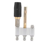 Adfaga M5 Twist Nozzle High Pressure Washer Tip 3 in 1 Adjustable Spray 0 60 Degrees 50ft Reach Quick Connect 1/4in for Professional Cleaners Stainless Steel Brass Construction