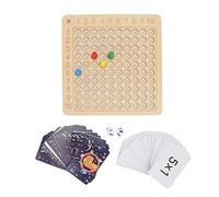 Adfaga Math Multiplication Board Wooden Educational Montessori Counting Game for Learning Times Tables Preschool Elementary Homeschool Classroom