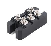 Adfaga MDS100A Black Three Phase Diode Bridge Rectifier 100A High Power 1600V for Industrial Power Supply Conversion Metal Plastic Housing 8x4x3cm