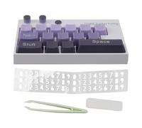 Adfaga Mechanical Keyboard Ornament with Glow in The Dark Number Stickers Customizable Desktop Decor for Gamers and Office Workers ABS Plastic 62g (Purple)