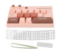 Adfaga Mechanical Keyboard Ornament with Glow in The Dark Number Stickers Customizable Desktop Decor for Gamers and Office Workers ABS Plastic 62g (Coffee)