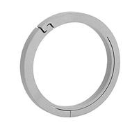 Adfaga Metal Keyring Split Ring Design Heavy Duty Round Key Ring for Keys Purse Backpack Silver Keychain Ring Durable 1 Pack (OD 32mm/1.26in)