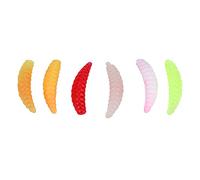 Adfaga Mini Fishing Lures Soft Baits Realistic Swimming Action Rubber Grub Shape Fishing Tackle for Freshwater Fishing 50pcs 100pcs 200pcs Sets (100pcs per pack)