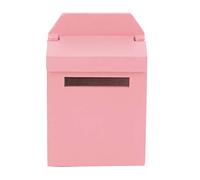 Adfaga Miniature Dollhouse Mailbox 1:12 Scale Wooden Flip Top Mailbox Colorful Doll House Accessories Decoration for Villa Scene Model Pink Green Purple Blue Red (Pink)