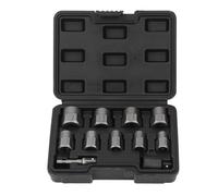 Adfaga Nut Extractor Set Bolt Remover 9PCS Cr Molybdenum Steel Heavy Duty Stripped ed Bolts Nuts Screws Removal Kit with 3/8 Inch Driver Hex Adapter for Mechanics DIY Enthusiasts