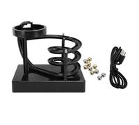 Adfaga Perpetual Motion Marble Machine Educational Rechargeable Rolling Ball Science Physics Gadget Desk Decor for Adults Office Home Stainless Steel ABS 16.5x10x14cm