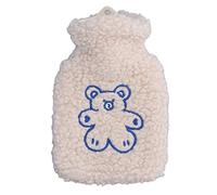Adfaga Plush Hot Water Bottle 500ml Premium Quality Anti Scalding Warm Water Bag with Soft Cover Long Lasting Heat for Home Office Bed Warmer Travel Essential (Apricot Bear)
