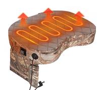 Adfaga Portable Heated Stadium Seat Cushion 3 Temperature Levels USB Powered Water Outdoor Camping Chair Pad for Sports Games Fishing Camo Color