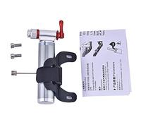 Adfaga Portable Mini Lightweight Aluminum Alloy Bike Bicycle Tyre CO2 Inflator Pump Solid Durable Easy Carry for Cycling Camping Outdoor Activities Silver 5.2 x 2.2inch