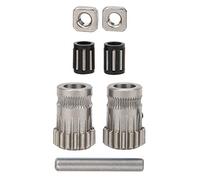 Adfaga Premium 3D Printer Pulley Kit High Performance Wire Feeding Wheel with Bearings Nuts Shaft for Prusa i3 MK2 MK3 Clone Extruder Durable Replacement Part Accessories