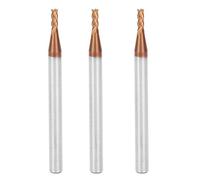Adfaga Premium 3Pcs CNC Carbide End Mill Tool Tungsten Steel Cutting Mill for Metalworking High Speed Cutting 2mm x 50mm x 4T Industrial Grade