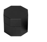Adfaga Premium Aluminium Alloy Cue Chalk Box Holder Universal Octagonal Billiard Chalk Case Compact Portable Durable Snooker Pool Accessory for Professional Players (Black)