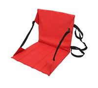 Adfaga Premium Folding Stadium Seat Cushion Lightweight Portable Bleacher Chair with Storage Pocket Comfortable Oxford Cloth Material for Football Games Picnics Camping Outdoor Eve (Red)