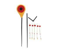 Adfaga Premium Ice Fishing Rod Tips Set Durable ABS Material Double Thickened Extension Rod for Winter Fishing in Lakes Rivers Ponds 5pcs Yellow