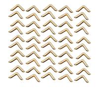 Adfaga Premium Iron Book Corner Protectors Antique Bronze Vintage Style Durable Decorative Protection for Notebooks Albums Scrapbooking 50 Pieces Set (C103 brass color)