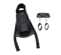 Adfaga Premium Longblade Freediving Fin Foot Pocket High Performance Diving Flipper for Scuba Snorkeling Spearfishing Black TPR Material with 5 Accessories (M(39-40))