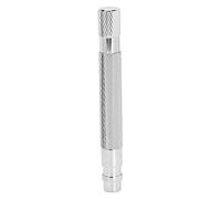Adfaga Premium Safety Handle Metal Replacement Vintage Manual with Non Slip Grip Universal Fit for Men Durable Zinc Alloy Long Lasting Rust Proof Shaving Tool (Silver)