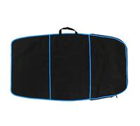 Adfaga Premium Surfboard Bodyboard Carry Bag Polyester Durable Waterproof Cover with Double Zipper Storage Pocket for Surfing Beach Travel Yellow Red Blue 48x28 Inches (Black Cloth Blue Stripes)