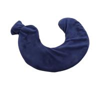 Adfaga Premium U Shaped Hot Water Bottle for Neck and Shoulder Relief Soft Rubber Warm Water Bag with Removable Knitted Cover 1L Capacity Ideal for Travel Cold Nights Home Use (Navy Blue)