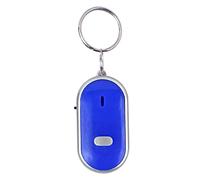 Adfaga Premium Voice Control Anti Lost Device Key Finder Locator with Whistle Activation LED Light for Keys Wallet Pet Car Luggage ABS Material Red Blue Black White (Blue)