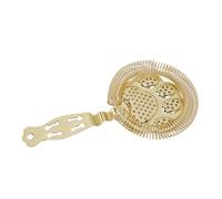 Adfaga Professional 304 Stainless Steel Cocktail Strainer Bar Tool with Fine Mesh Filter for Home Bars Restaurants and Mixologists Premium Durable Drink Strainer Ice Separator (Gold)