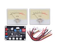 Adfaga Professional Audio Level Meter Kit High Accuracy Dual VU Meter with Driver Board for Recording Studio Car Audio DIY Projects ABS PCB Material Backlight Design