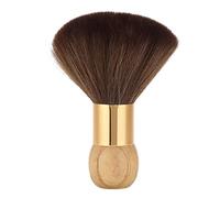 Adfaga Professional Barber Neck Duster Brush for Hair Stylists Soft Cleaning Face Brush High Density Wooden Handle Short Hair Sweep Tool Salon Accessories Black or Burlywood (Wood Color)