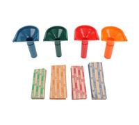 Adfaga Professional Coin Sorter Tube Set ABS Plastic Heavy Duty Coin Counting Storage Tube with 100 Wrappers for Banks Businesses Cashiers Home Use Efficient Money Management Solut