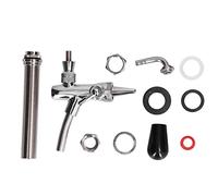 Adfaga Professional Draft Beer Faucet Stainless Steel Adjustable Flow Control Tap with G5/8 Thread for Home Brewing and Restaurants