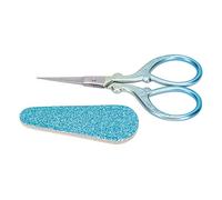 Adfaga Professional Embroidery Scissors Stainless Steel Handmade Sewing Shears Ultra Sharp Precision Craft Scissors for Fabric Paper Cutting DIY Arts Projects Adults Students Teach (Green + Scissors)