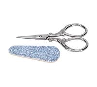 Adfaga Professional Embroidery Scissors Stainless Steel Handmade Sewing Shears Ultra Sharp Precision Craft Scissors for Fabric Paper Cutting DIY Arts Projects Adults Students Teach (Silver Powder +