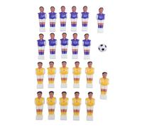 Adfaga Professional Foosball Table Player Replacement Set 11 Purple 11 Yellow Figures with Soccer Ball for 1.4M Football Game Table Durable Easy Install Sports Accessories