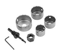 Adfaga PROFESSIONAL HOLE SAW DRILL BIT SET 32MM 38MM 44MM 54MM HIGH CARBON STEEL SHARP BLADES FOR WOODWORKING DOOR CABINET FURNITURE INSTALLATION