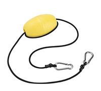 Adfaga Professional Kayak Drift Tow Rope Heavy Duty Stainless Steel Clips with EVA Foam Buoy Nylon Cord for Kayaking Fishing Water Sports Accessories Yellow Black 4mm Diameter 1pc