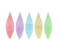 Adfaga Professional Plastic Tatting Shuttle Sets 5PCS Colorful Handmade Lacemaking Tools for DIY Craft Knitting Crochet Sewing Accessories Multi Color Durable Smooth Surface Shuttl (12038 Fruit Green