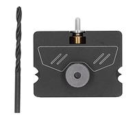 Adfaga Professional Pocket Hole Jig Set Woodworking Concealed Punch Locator Adjustable Positioning Puncher Tool for DIY Projects Home Improvement Durable Aluminum Alloy Black Anodi