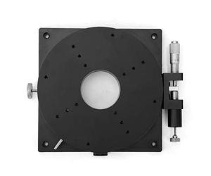 Adfaga Professional R160 Manual Rotation Platform 160mm Precision Bearing Sliding Stage for Optical Experiments Mechanical Testing Aluminum Alloy Construction Black Anodized Surfac