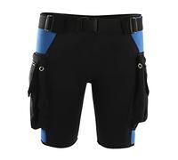 Adfaga Professional Snorkeling Diving Shorts with Stainless Steel Air Drain Port Quick Dry Neoprene Nylon Surfing Swim Shorts for Men Women Water Sports (M)