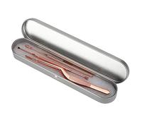 Adfaga Professional Stainless Steel Ear Wax Tool Set 3PCS Double Head Ear Pick Spiral Head Curette with Storage Case Rose Gold for Safe Gentle Ear Cleaning at Home