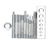 Adfaga Professional Stainless Steel Snap Button Punch Set Leather Hole Punching Tool for DIY Leather Craft Handbags Clothing Cardboard Webbing Jackets