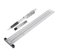 Adfaga Professional Ultra Precision Marking Ruler Stainless Steel Woodworking Scribing Tool Measuring Gauge for Carpenters Cabinet Makers (16 Inch; Straight Pipe 6 Inch)