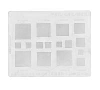 Adfaga Professional Universal BGA Reballing Stencil Stainless Steel Tin Mesh Solder Template with Multi Pitch Sizes 0.3 0.35 0.4 0.5mm for Phone Laptop IC Chip Repair