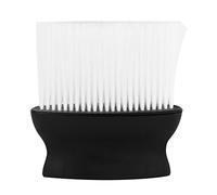 Adfaga Professional Wide Neck Hair Duster Brush for Barbers Salon Stylists Soft PP Ergonomic Handle White Black 12.8x10cm Haircut Cleaning Tool 1Pcs