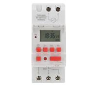 Adfaga Programmable Digital Timer Switch TM919BK 85 265V AC 30A LCD Display 7 Days Weekly Setting 16 On Off Programs DIN Rail Mount for Home Office Industrial Automation