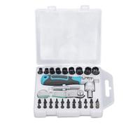 Adfaga Ratchet Screwdriver Set 34 Pcs with Strong Magnetism Multi Function Ratcheting Wrench Kit Includes Screwdriver Bits Sockets for Home Improvement Automotive Repair TPR Rubber