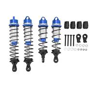 Adfaga RC Front Rear Shock Absorber High Performance Aluminum Alloy Adjustable Spring Damper for 1/7 1/8 Scale RC Cars Off Road Racing 4PCS Set with Accessories (Blue)