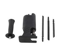 Adfaga Reciprocating Saw Attachment Kit for Drill with 3 Blades Metal Wood Cutting Tool ABS Material Lightweight Design Compatible with Most Cordless Drills Home DIY Projects