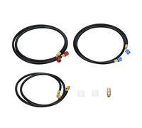 Adfaga Refrigerant Charging Hose 1.5m AC Explosion Proof Flexible Brass Thimble Nylon Tube for R22 R404A R134A HVAC System Maintenance and Repair